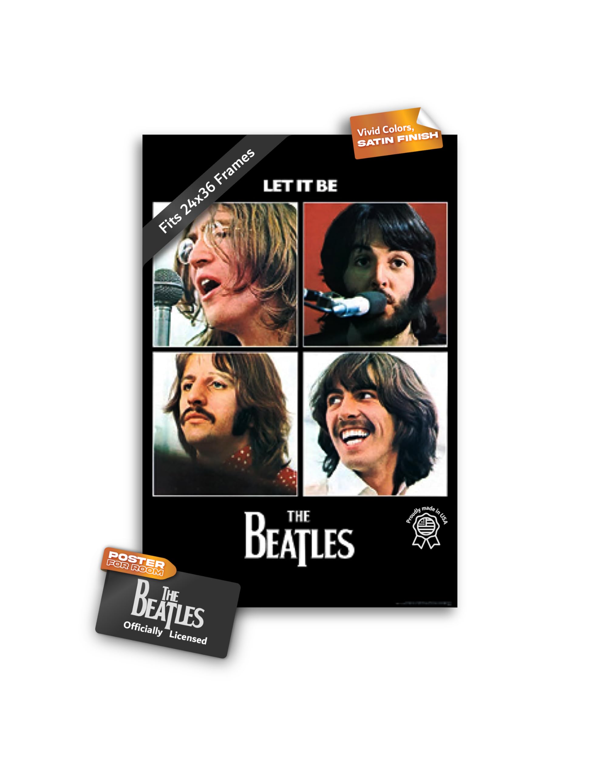 Amazon.com: Pyramid America The Beatles Poster - Let It Be Beatles